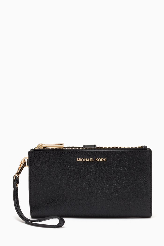 

Adele Smartphone Zip Wallet in Leather, Black