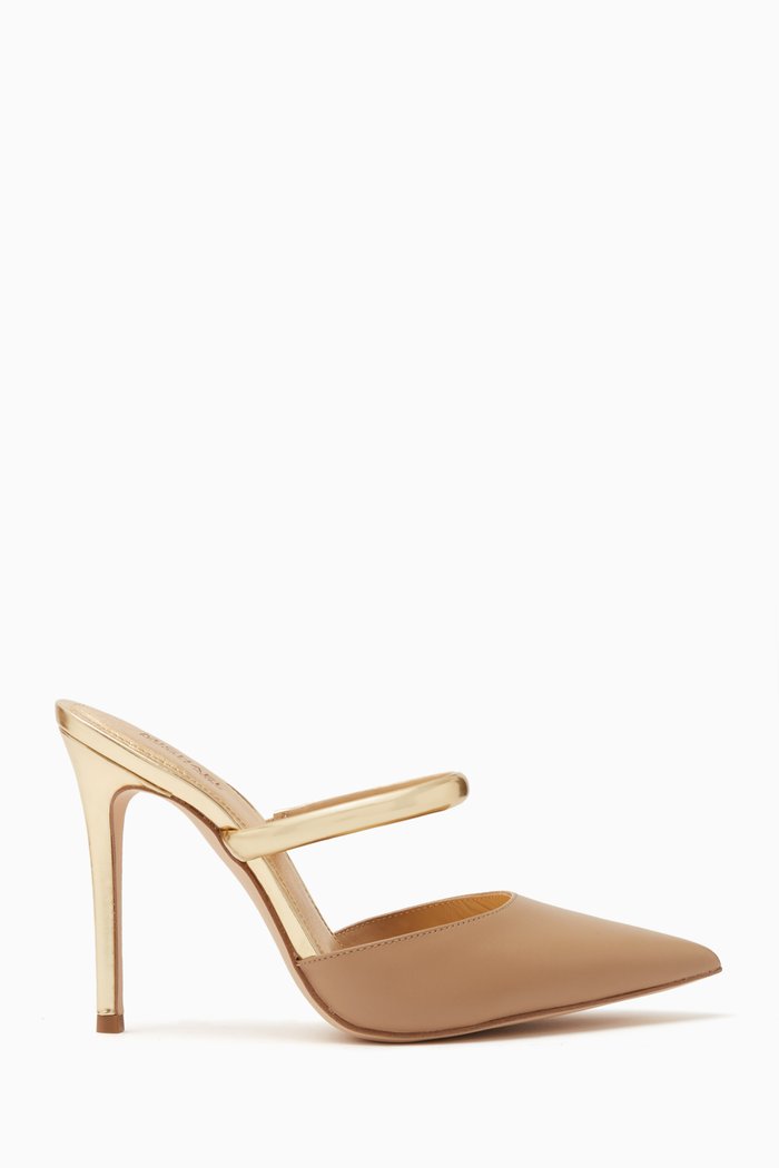 

Jessa 110 Pointed-toe Mules in Leather, Brown