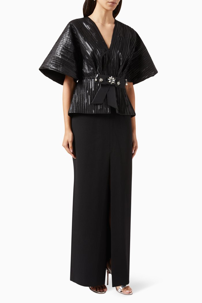 

Belted Gown, Black