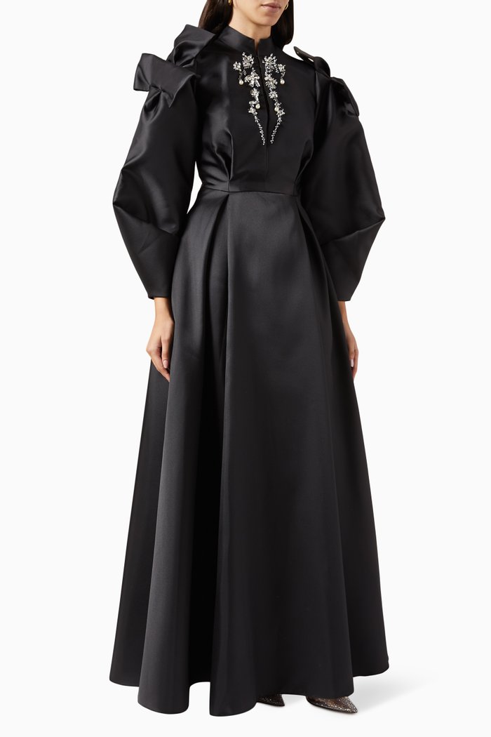 

Embellished Gown, Black
