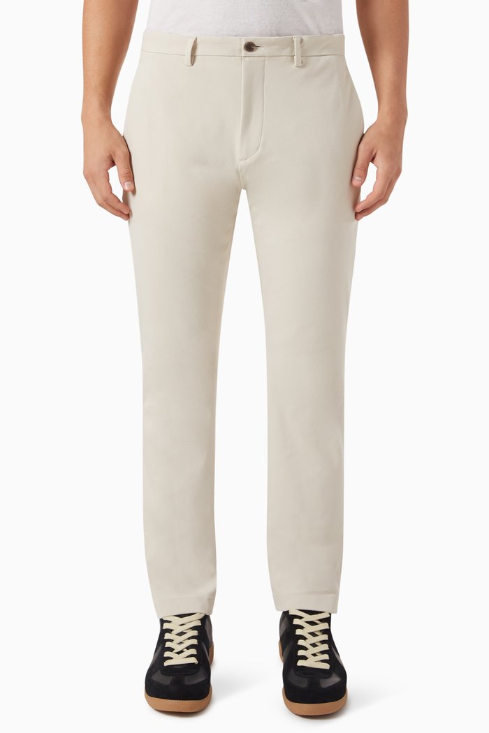 

Zaine Pants in Stretch Cotton, Neutral