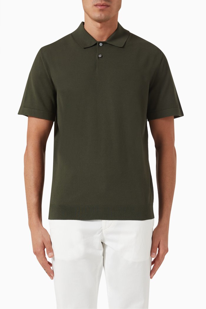 

Goris Polo Shirt in Viscose-blend, Green