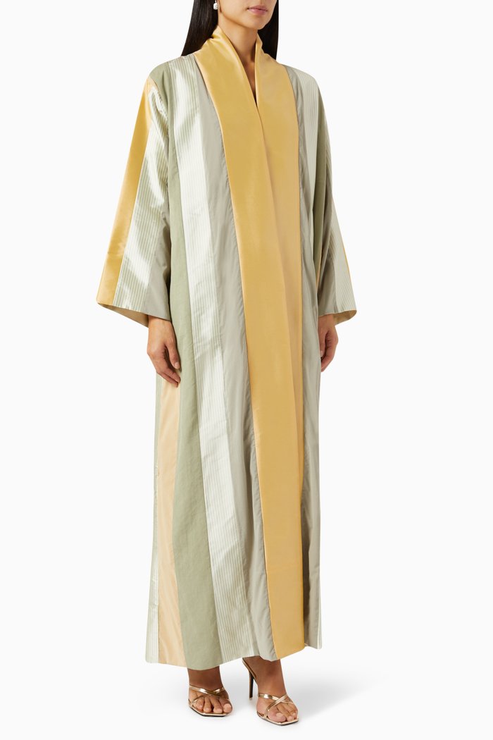 

Panelled Sustainable Abaya, Multicolour
