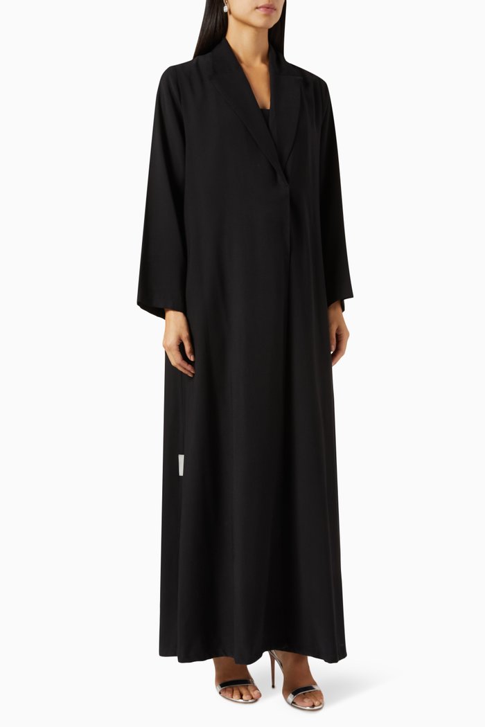 

Peak Lapel Jacket Abaya, Black