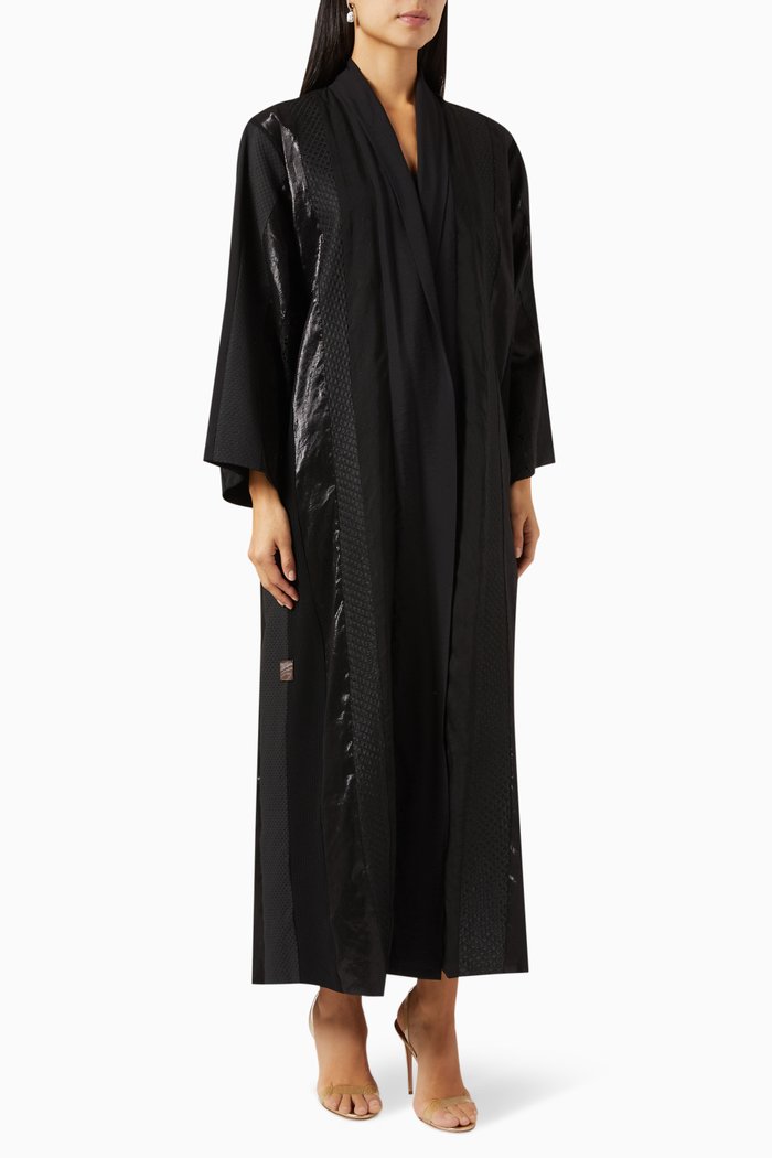 

Panelled Sustainable Abaya, Black