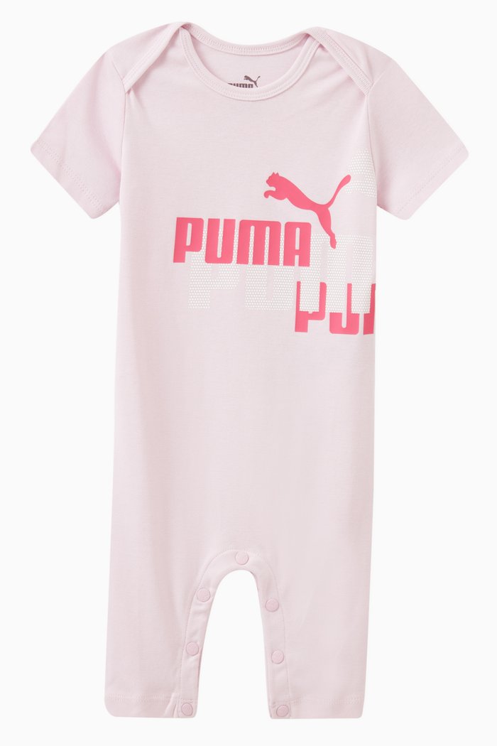 

Logo Romper in Cotton, Pink