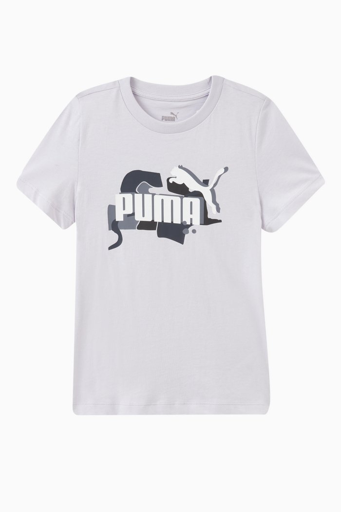 Logo T-shirt in Cotton, Purple