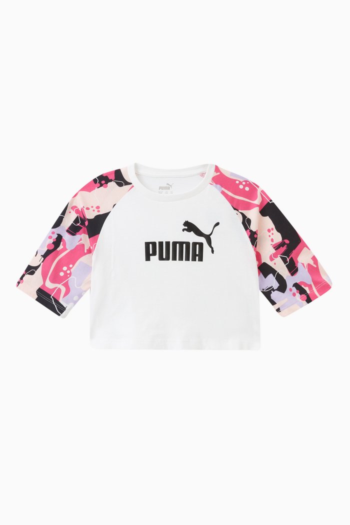 

Logo Cropped T-shirt in Cotton, White