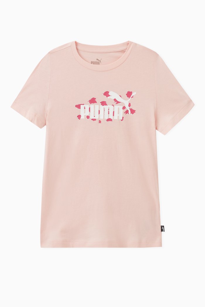 Logo T-shirt in Cotton, Pink