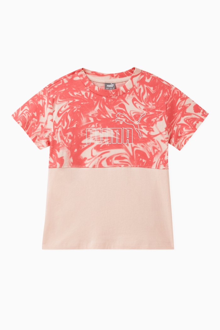 

Abstract Logo-print T-shirt in Cotton, Pink
