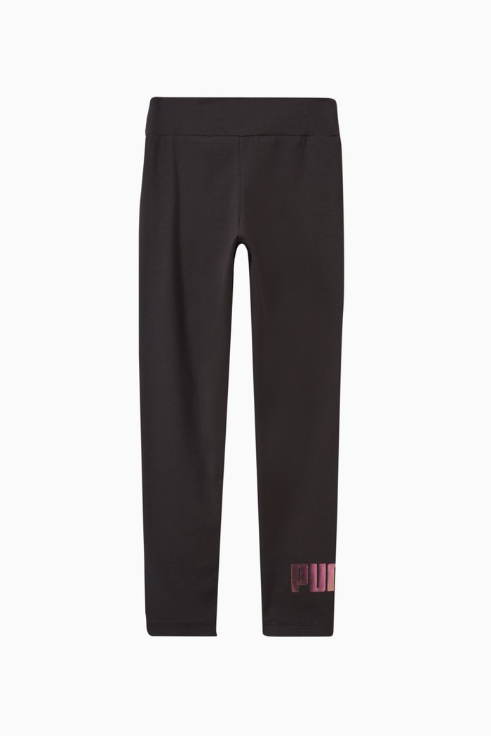Logo Leggings in Cotton, Black