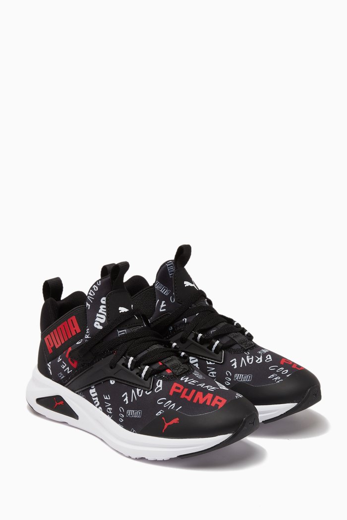 

Enzo Brave Love Sneakers in Neoprene, Black
