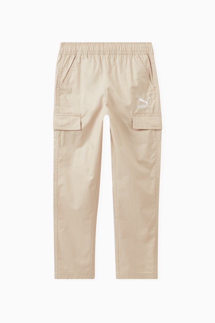 

Logo-embroidered Chino Pants in Cotton, Neutral