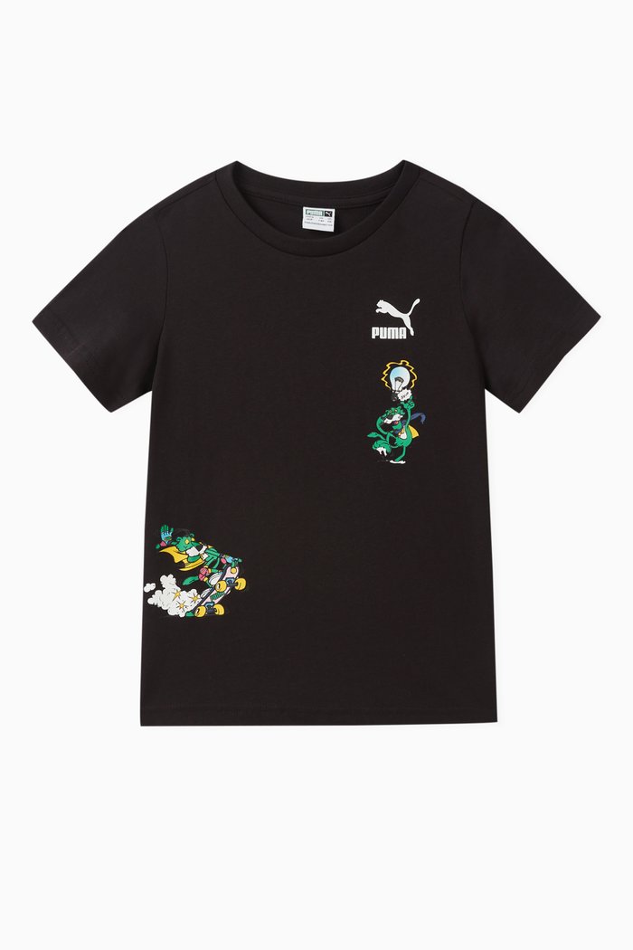 

Graphic-print T-shirt in Cotton, Black