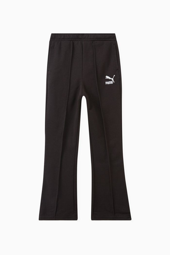 

Flared Logo Pants in Cotton, Black