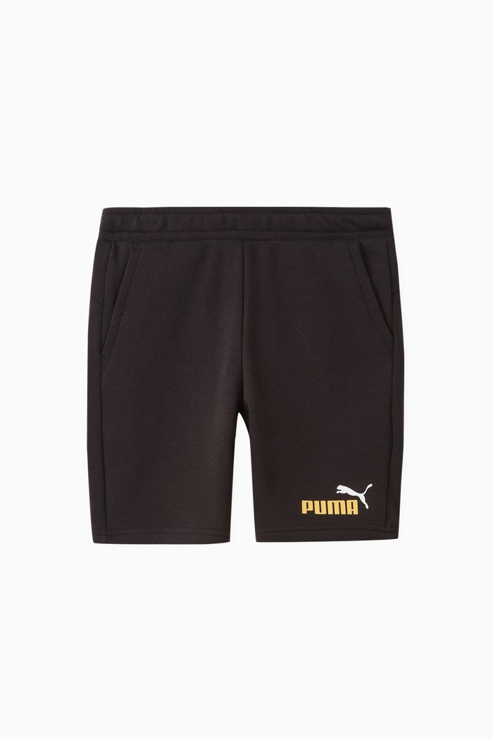 Logo-print Shorts in Cotton-blend, Black