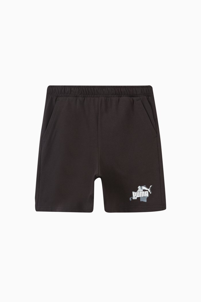 

Logo Shorts in Cotton, Black