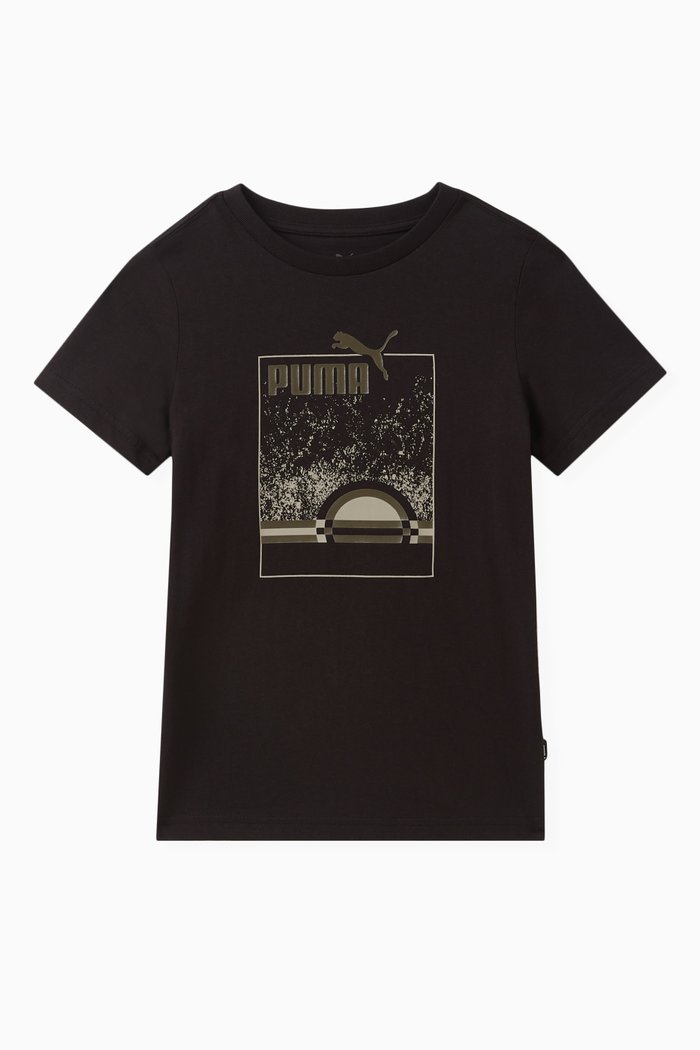 

Graphic Logo-print T-shirt in Cotton, Black