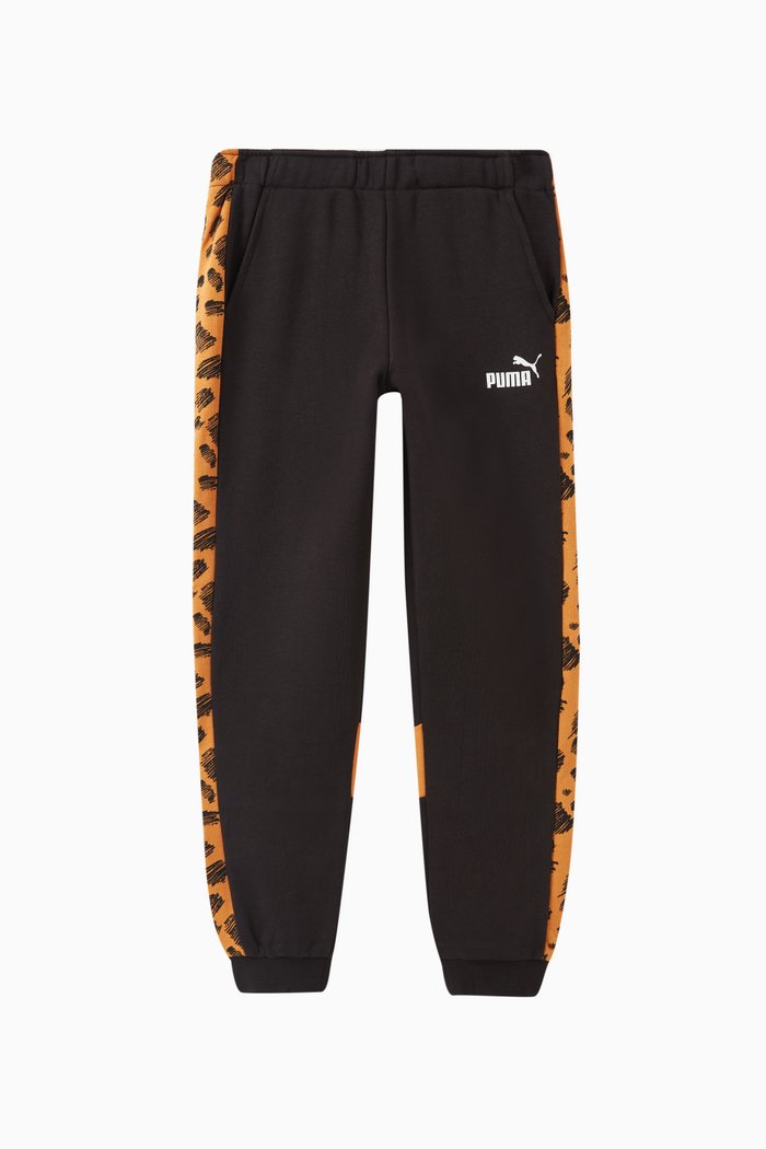 

Animal-print Logo Sweatpants in Cotton-blend, Black