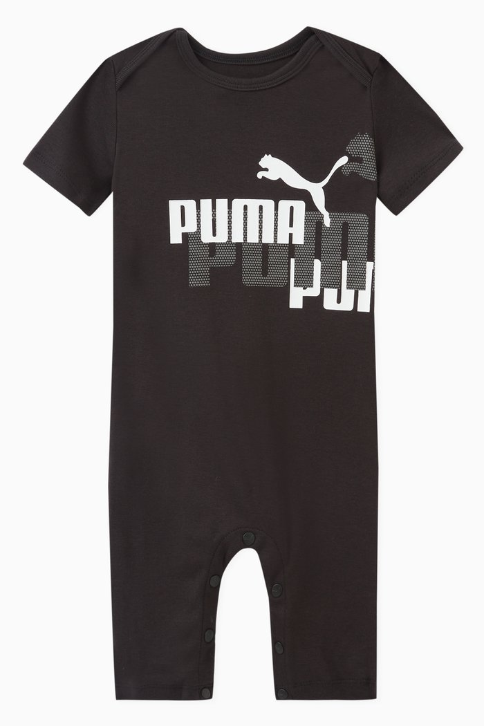 

Logo Romper in Cotton, Black