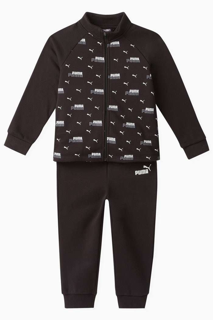 

Logo Tracksuit in Cotton-blend, Black