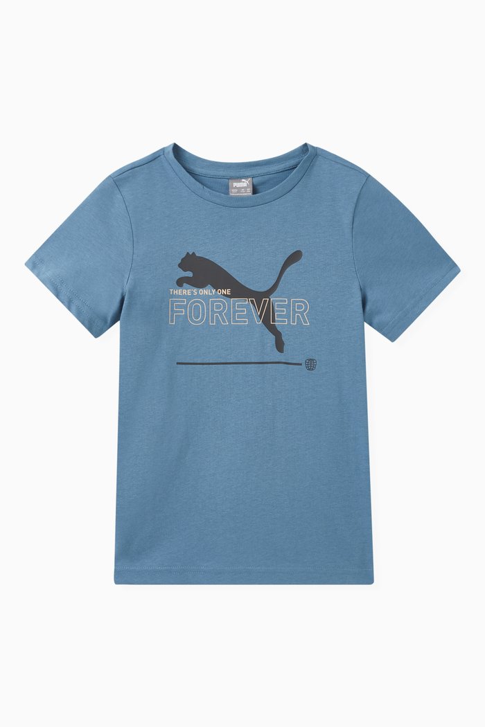 Essentials Logo-print T-shirt in Cotton, Blue