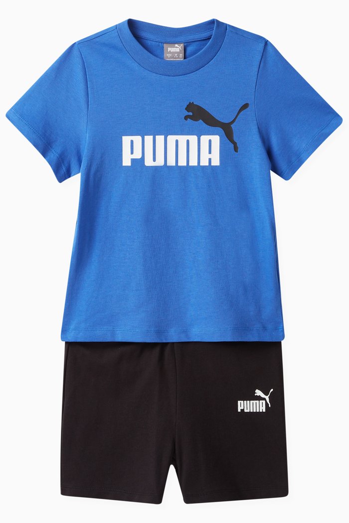 

Logo T-shirt Set & Shorts in Cotton, Blue