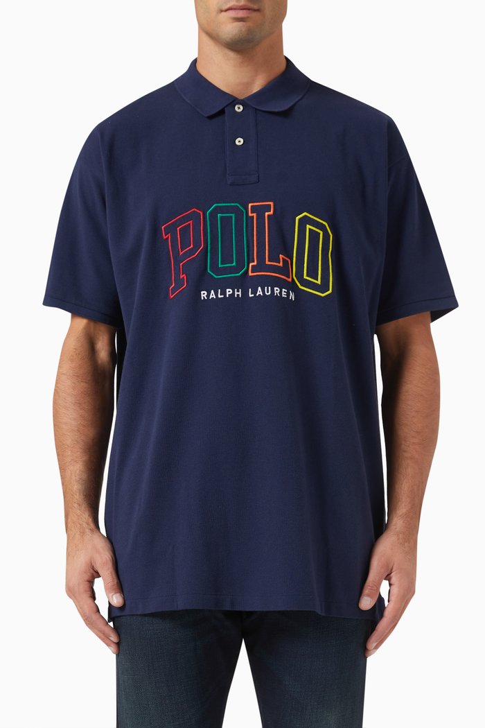 

Logo Polo Shirt in Cotton, Blue