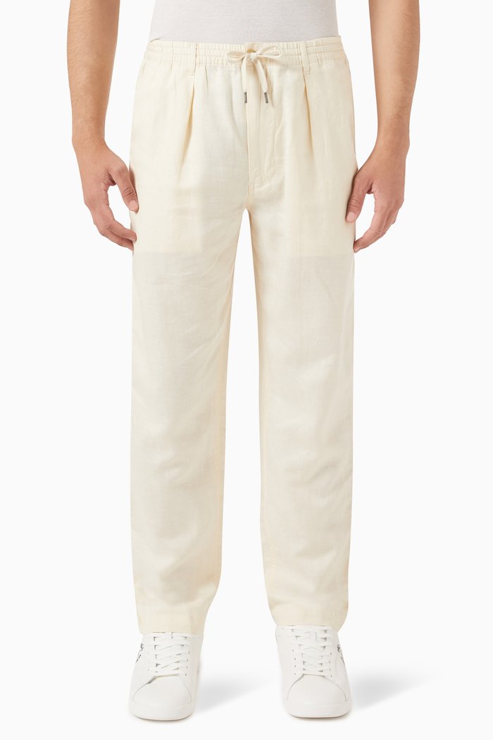 

Straight-leg Pants in Linen Blend, Neutral