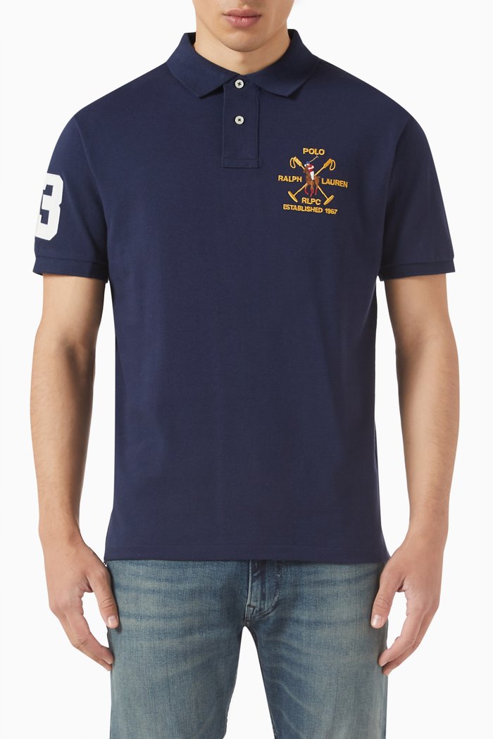 

Polo Shirt in Cotton, Blue