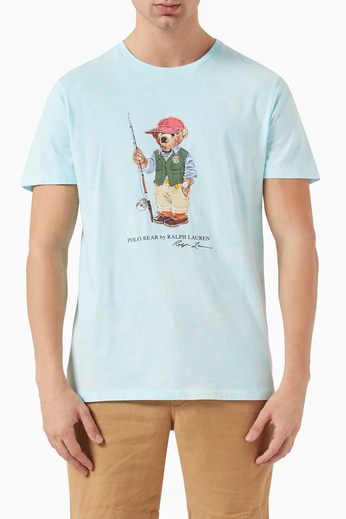 

Polo Bear T-shirt in Cotton Jersey, Blue