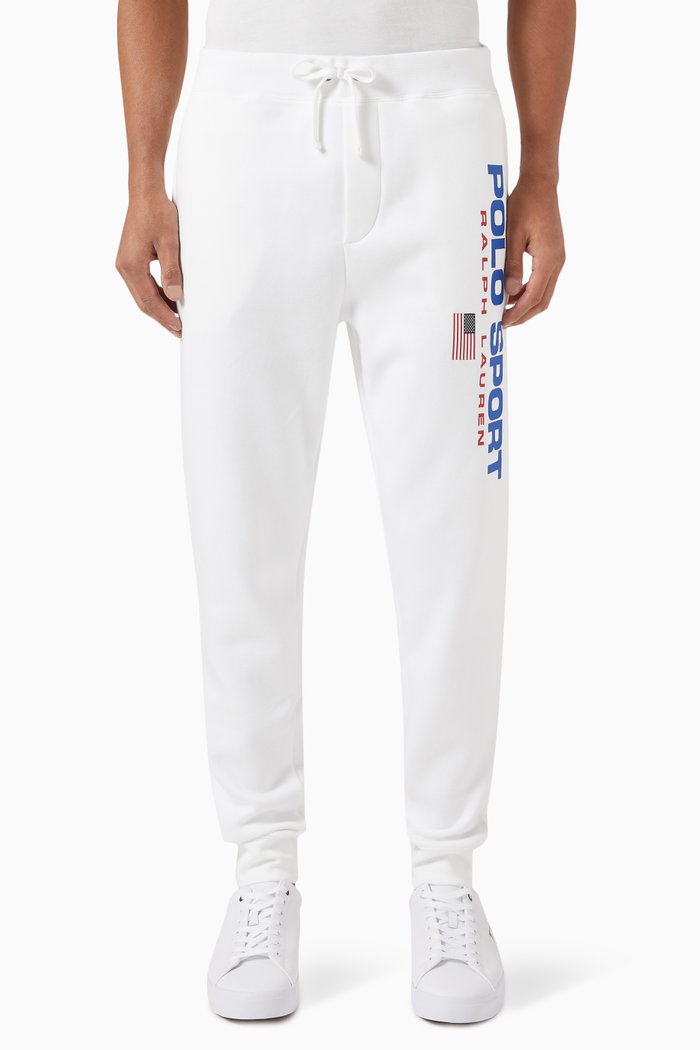 

Logo Sweatpants in Cotton Jersey, White