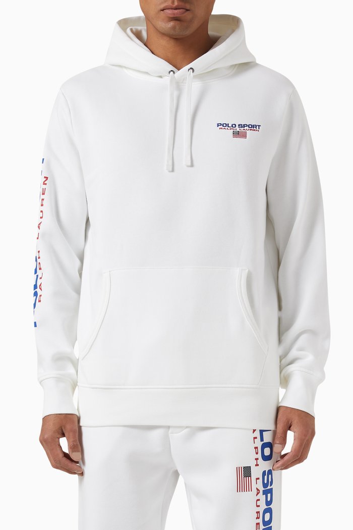 

Logo Hoodie in Fleece, White