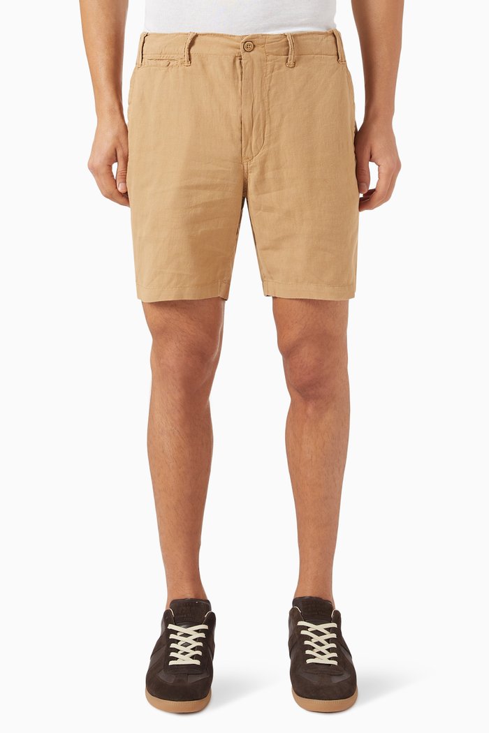 

Five Pocket Shorts in Linen Blend, Neutral