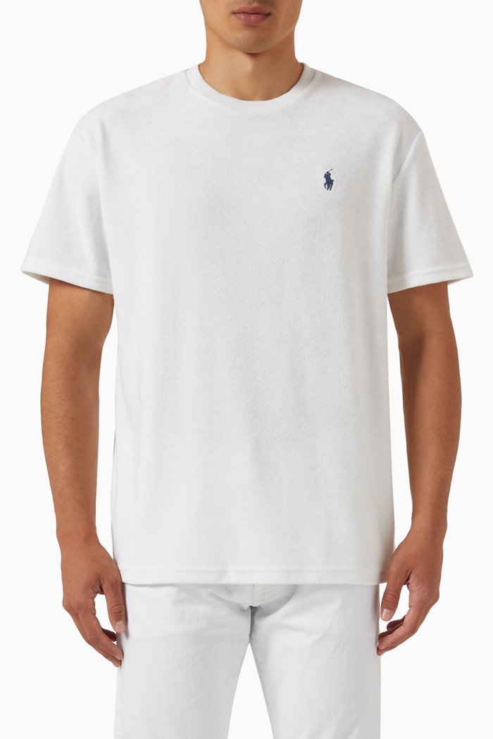 

Logo T-shirt in Cotton-blend Jersey, White