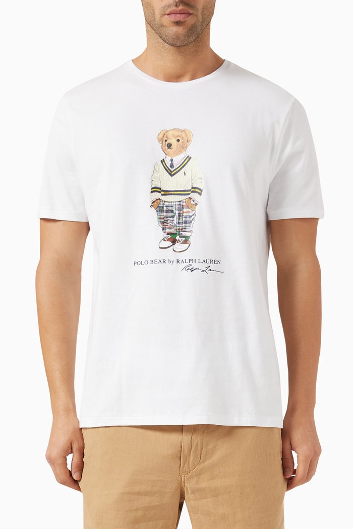 

Polo Bear T-shirt in Cotton Jersey, White