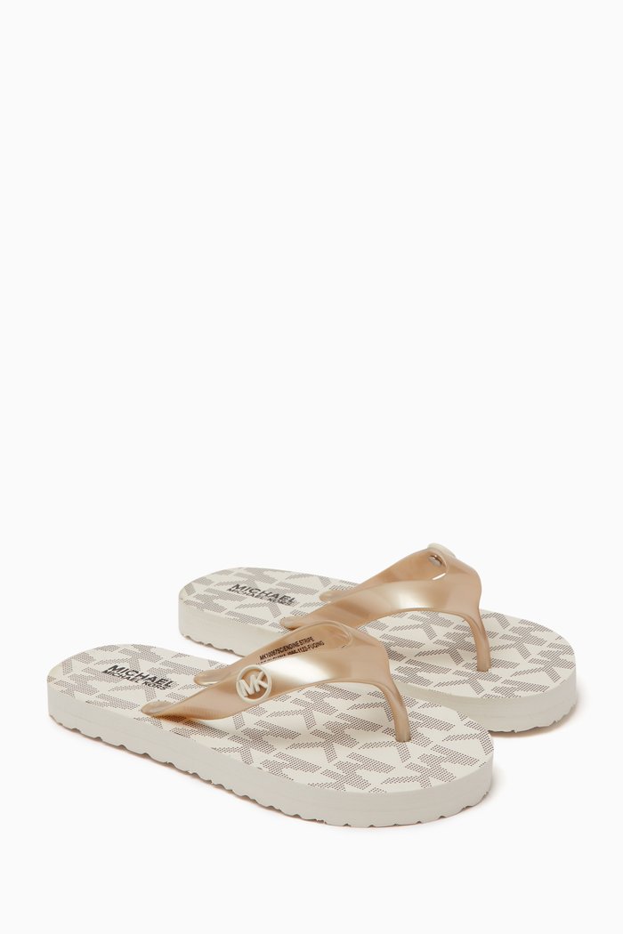 

Logo Flip Flops in Rubber, Gold