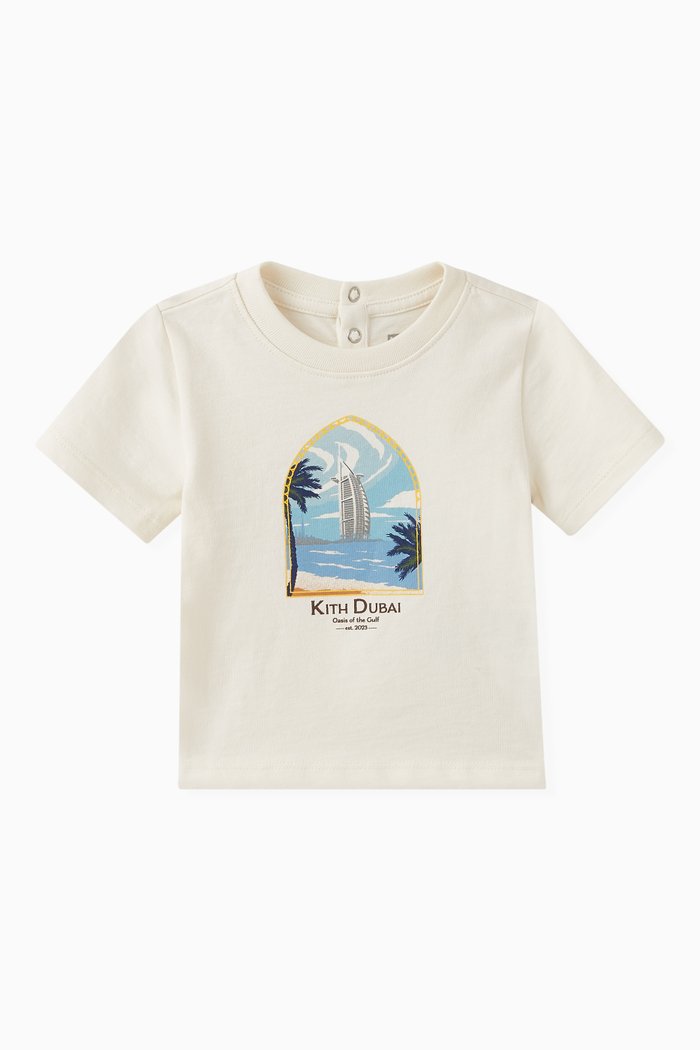 Dubai Beachfront T-shirt in Cotton, Neutral
