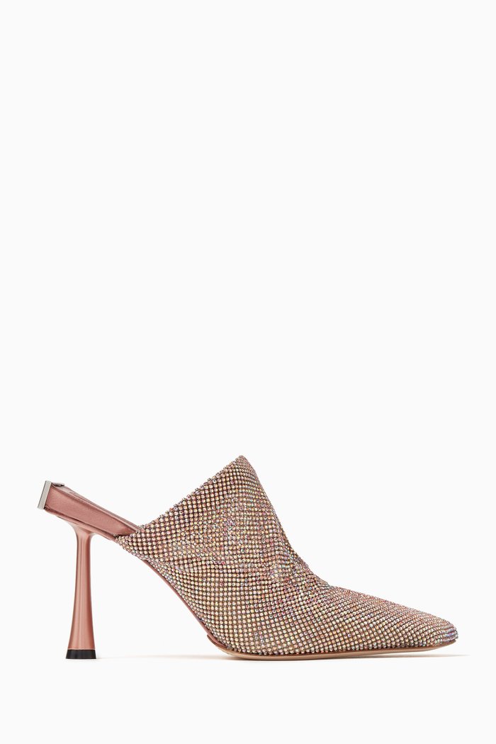 

Goliarda 95 Mules in Crystal Mesh, Rose gold