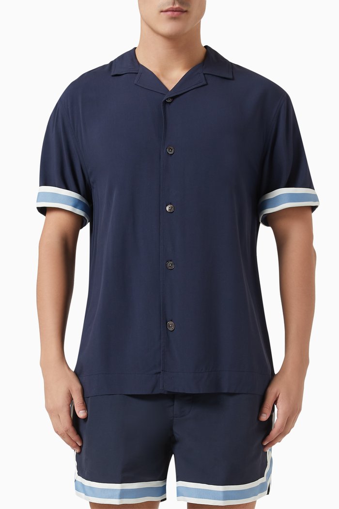 

Valbonne Shirt in Cotton, Blue
