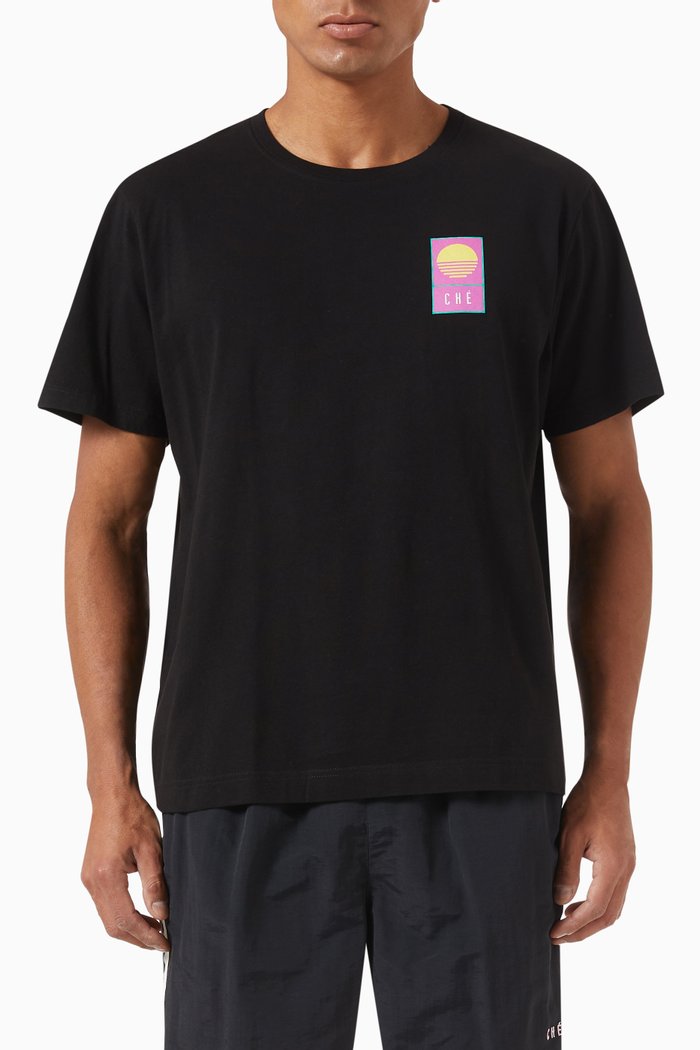 

Printed T-shirt in Organic-cotton, Black