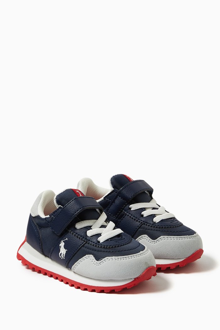

Train 89 Low Top Sneakers in Faux Leather, Blue