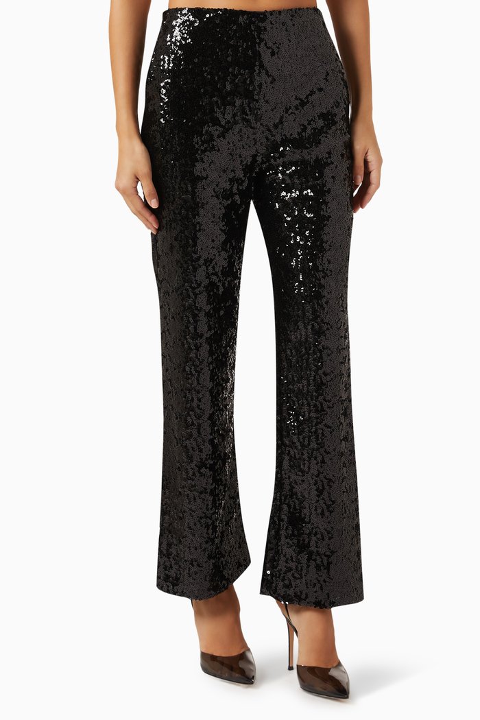 

Sequin-embellished Pants, Black