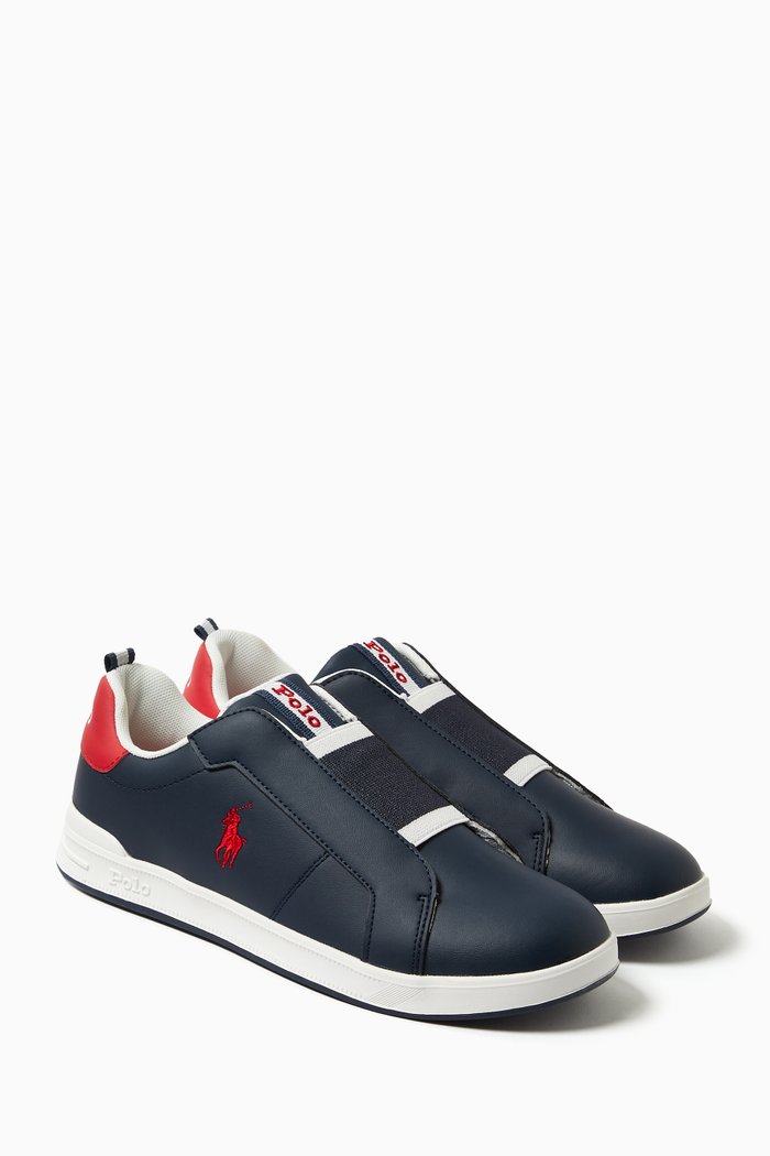 

Heritage Court II Slip On Sneakers in Faux Leather, Blue