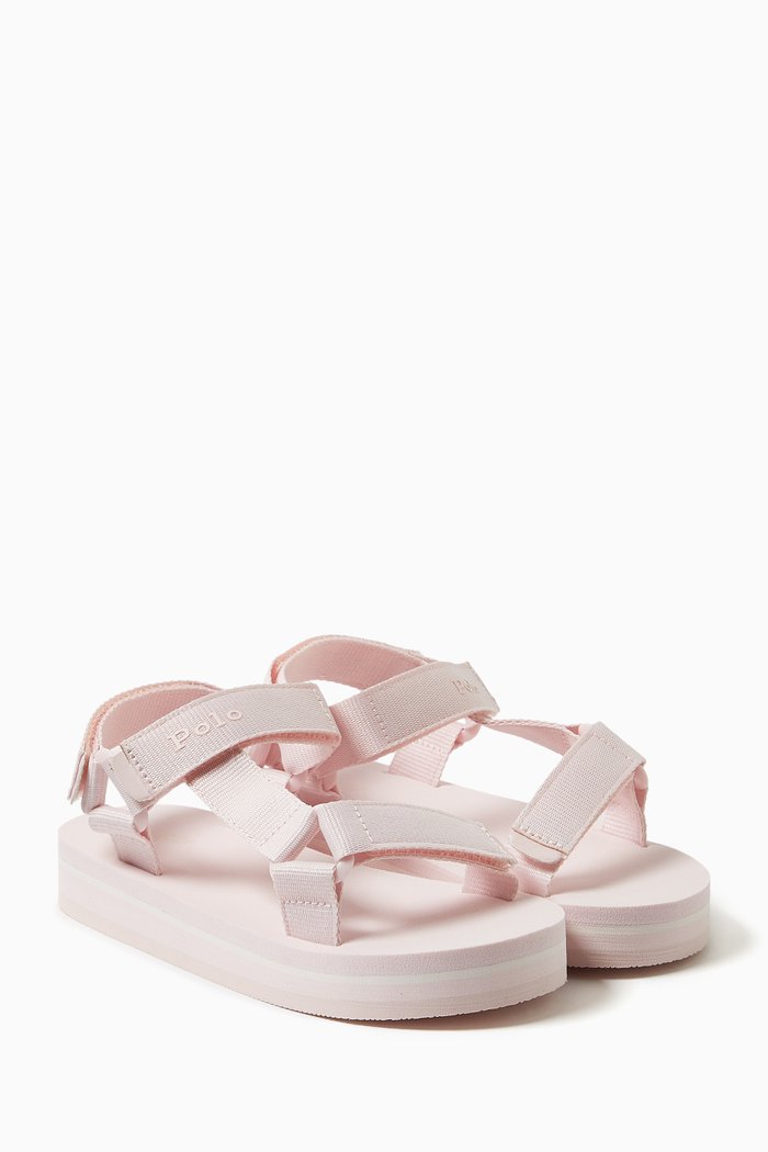 Newhaven Platform Sandals in Soft PU, Pink