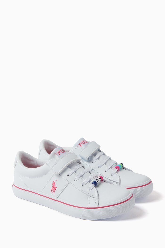 

Sayer PS Logo Sneakers in Faux Leather, Pink