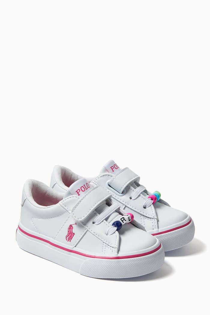 

Sayer PS Logo Sneakers in Faux Leather, Pink