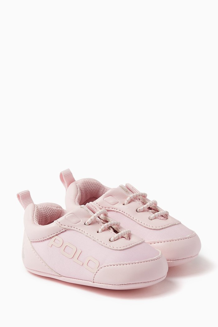 

Tech Racer Layette Sneakers in Mesh, Pink