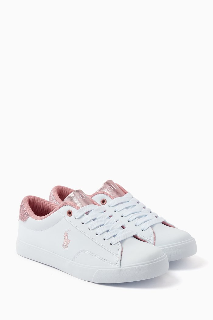 

Theron V Sneakers in Faux Leather, Pink