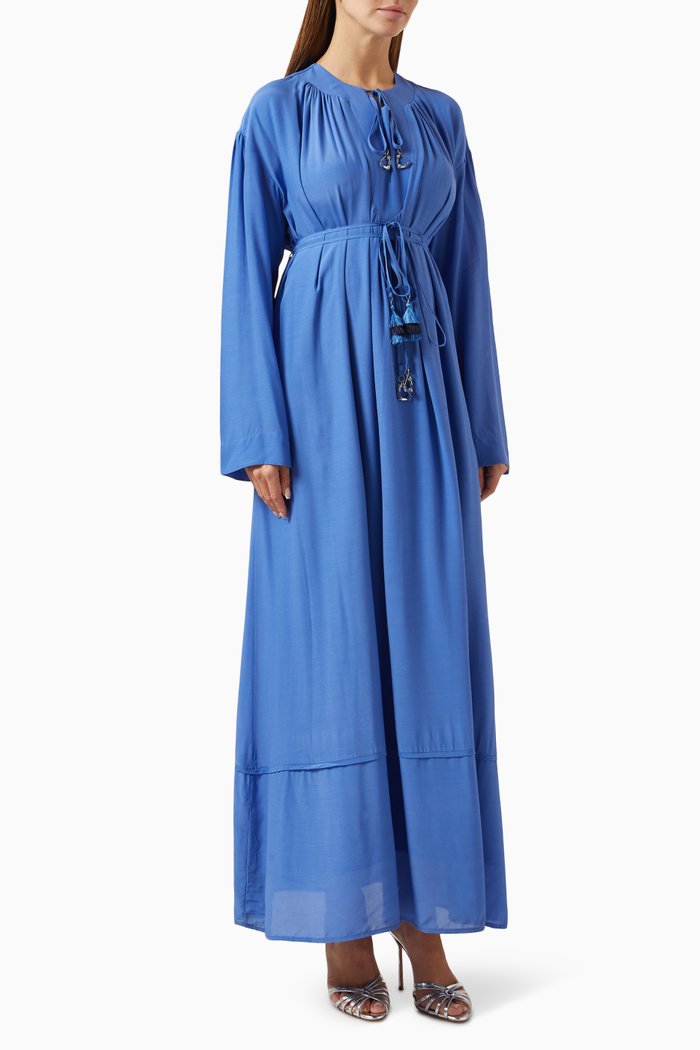

Waist-tie Kaftan, Blue